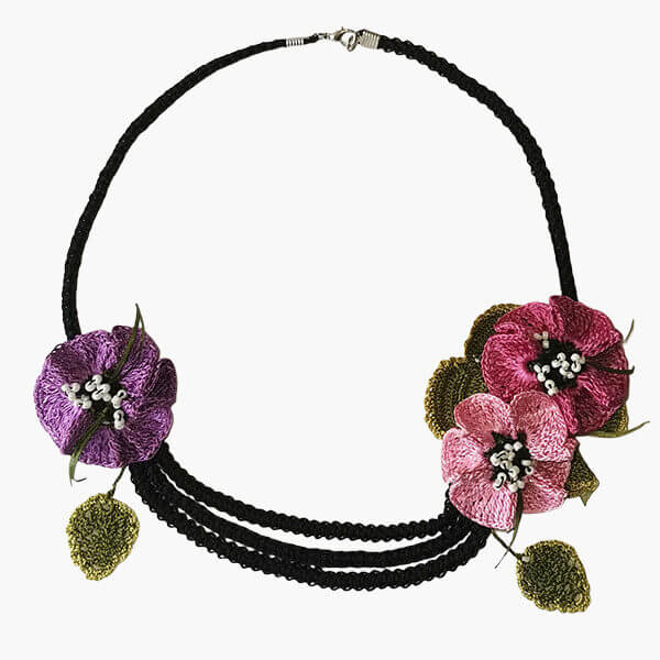 Purple Poppy Necklace / Headband