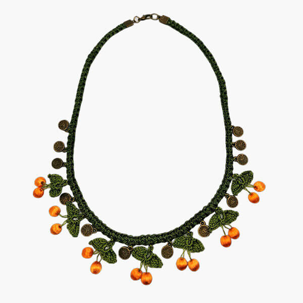 Cherry Crochet Necklace
