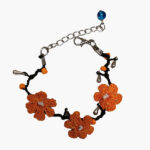Crochet floral bracelet