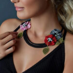 Purple Poppy Necklace / Headband