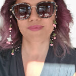 Crochet cherry glasses lanyard
