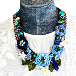Needle lace and Crochet Technique Necklace