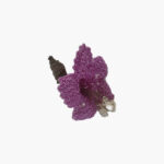 crochet flower brooch lilac