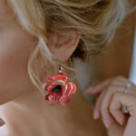 Silk Thread Needle Lace Stud Earrings