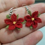 Silk thread Needle Lace Earrings
