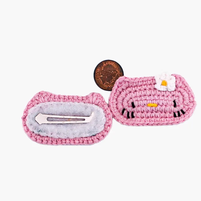 Crochet Hello Kitty Hair Clips » Meli Design Handmade  display picture 1