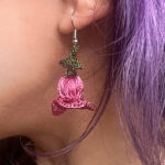 Elegant Macro-Crochet Flower Necklace and Earrings