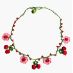 Fine crochet Floral Beaded Necklace/Headband