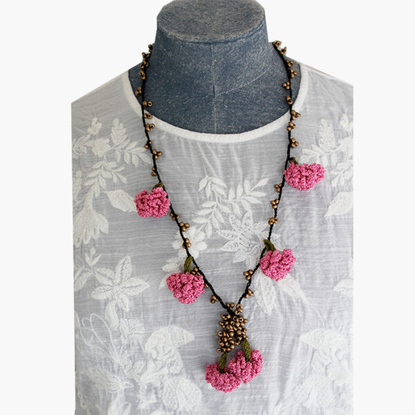 Fine Crochet Set/Necklace/ Earrings