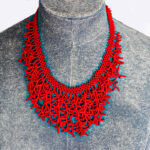 Handmade Glass Beaded Coral-Inspired Necklace