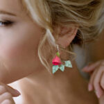 Handmade Needle Lace Rose Earrings – Inspired by a British Rose Garden
