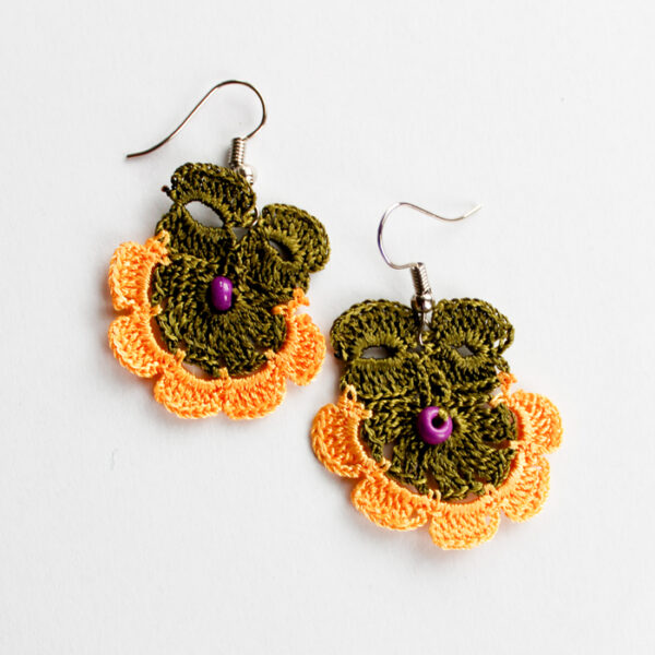 Fine Crochet Earrings Clio