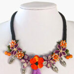 Silk Thread Needle Lace Necklace