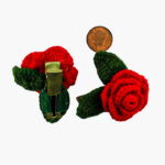 Floral Cotton Crochet Hair Clips