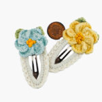 Floral Cotton Crochet Hair Clips