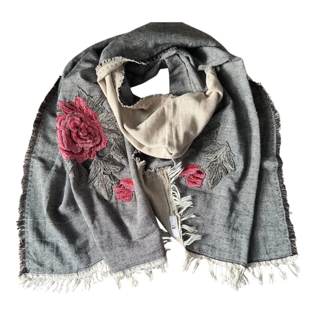 Embroidered Cotton Scarf Embroidered Cotton Scarf