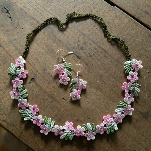 Embroidery, Needle, Micro Crochet Necklace/Set