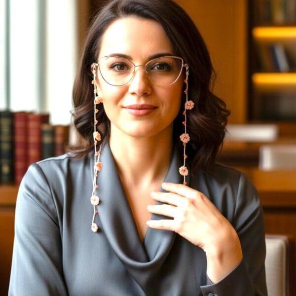 Micro Crochet Glasses Lanyard – Elegant Handmade Eyewear Accessory