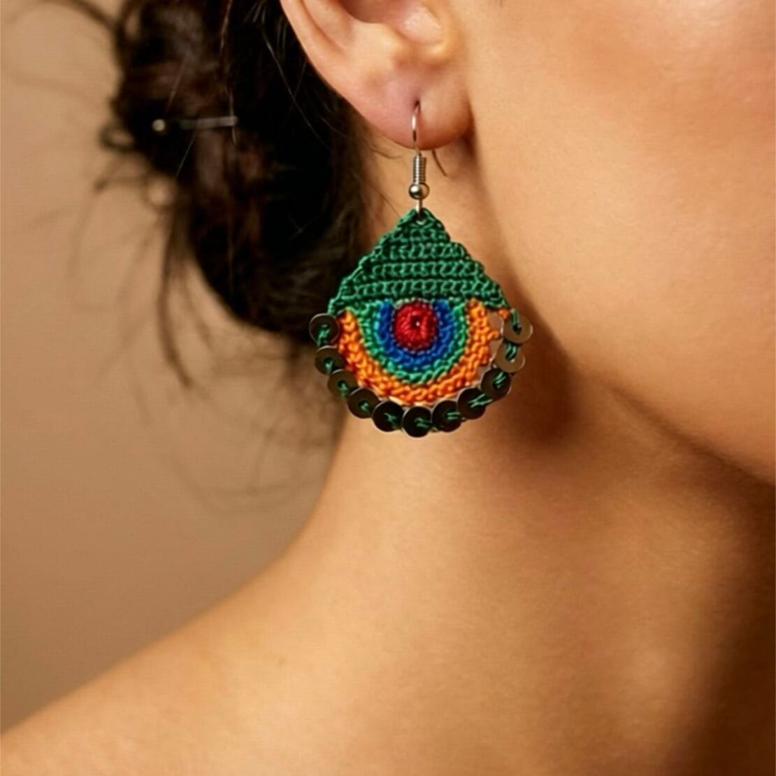 Green Earrings